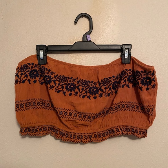 American Eagle Outfitters Tops - 🟢BOGO FREE🟢 Orange Floral Tube Top